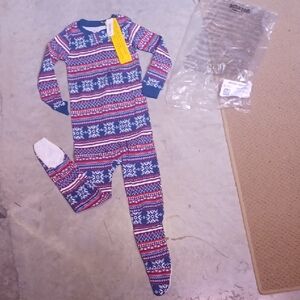 Amazon Essentials Blue and Red Kids One Piece Footie
